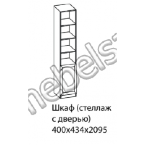 Детская Микки 1 шкаф стеллаж с дверью